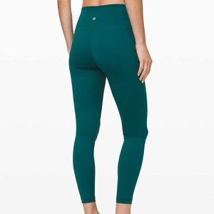 Lululemon Emerald/Teal Wunder Under Sz 10 25" Legging